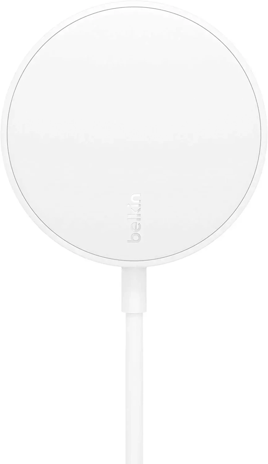 Belkin Magnetic Wireless Charger Compatible with MagSafe 2m - White (WIA005btWH) [Power Supply Included]