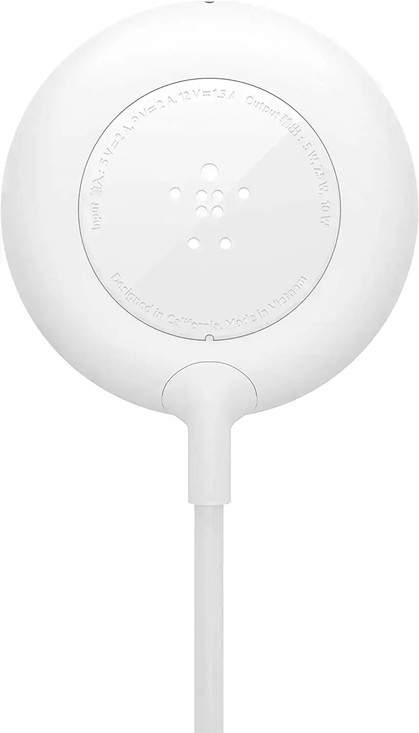 Belkin Magnetic Wireless Charger Compatible with MagSafe 2m - White (WIA005btWH) [Power Supply Included]