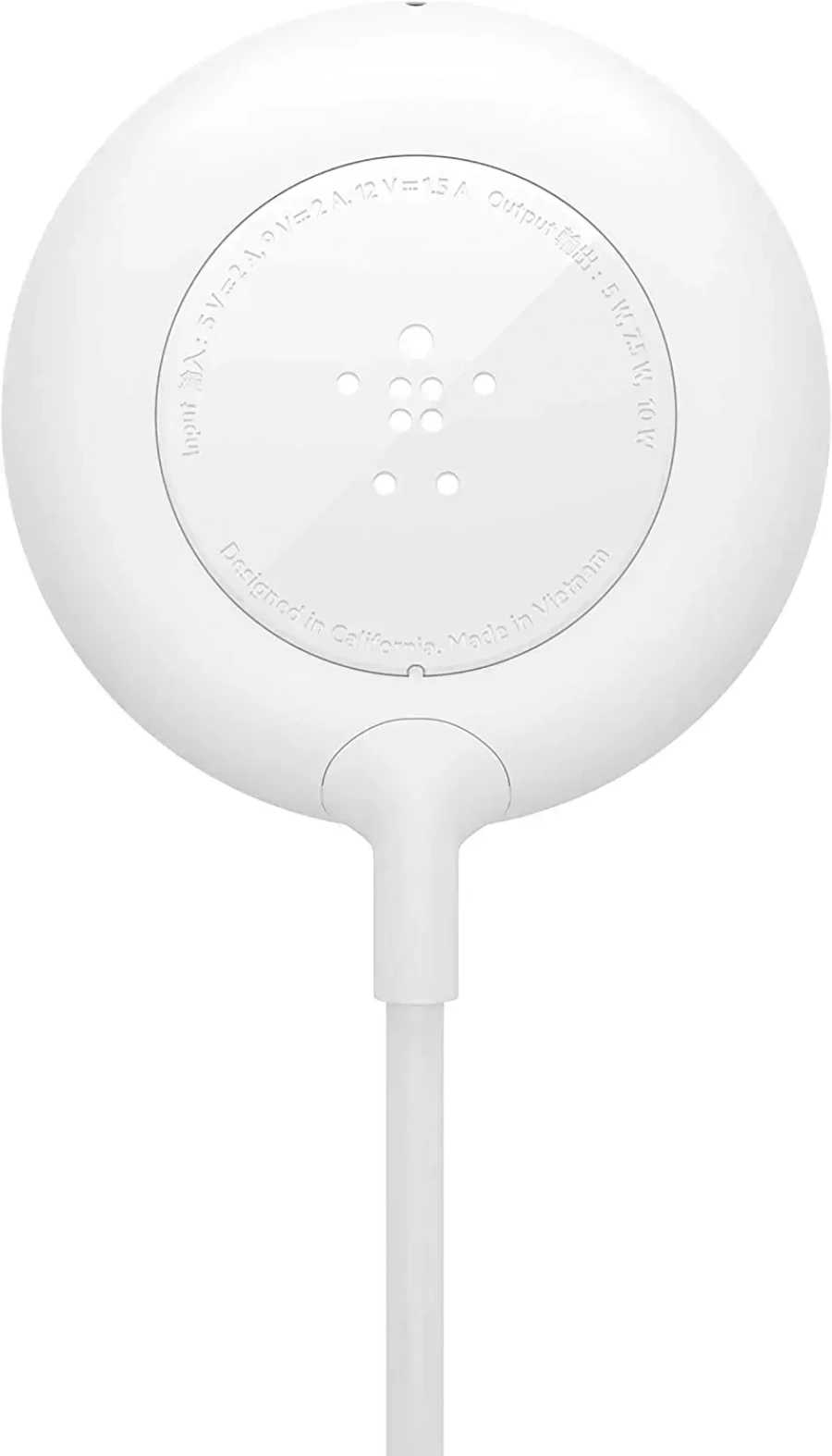 Belkin Magnetic Wireless Charger Compatible with MagSafe 2m - White (WIA005btWH) [Power Supply Included]