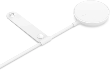 Belkin Magnetic Wireless Charger Compatible with MagSafe 2m - White (WIA005btWH) [Power Supply Included]