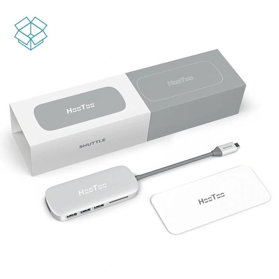 USB-хаб HooToo HT-UC001 Shuttle USB 3.1 Type-C Hub Silver (HT-UC001S)