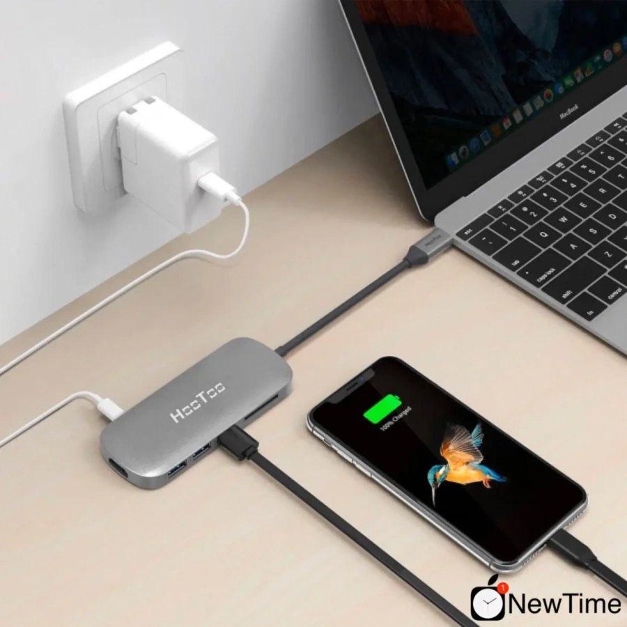 USB-хаб HooToo Shuttle Space Gray (HT-UC001-SG)