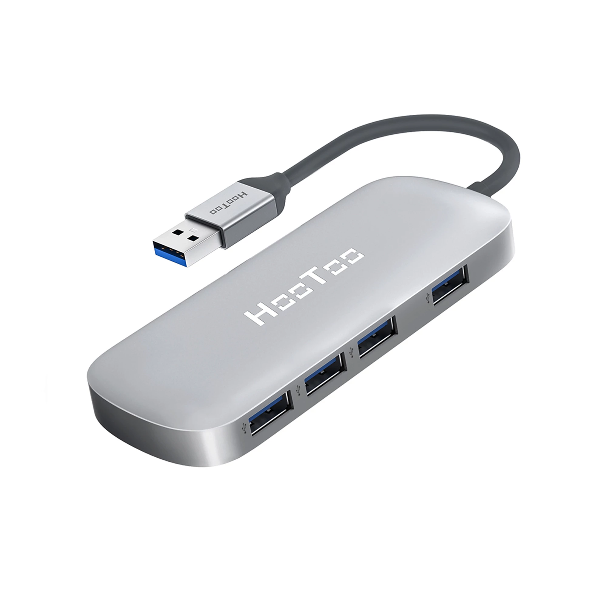 USB-хаб HooToo USB US Vine Hub Ultra Slim 4-port 3.0 Data Silver (HT-UC005)
