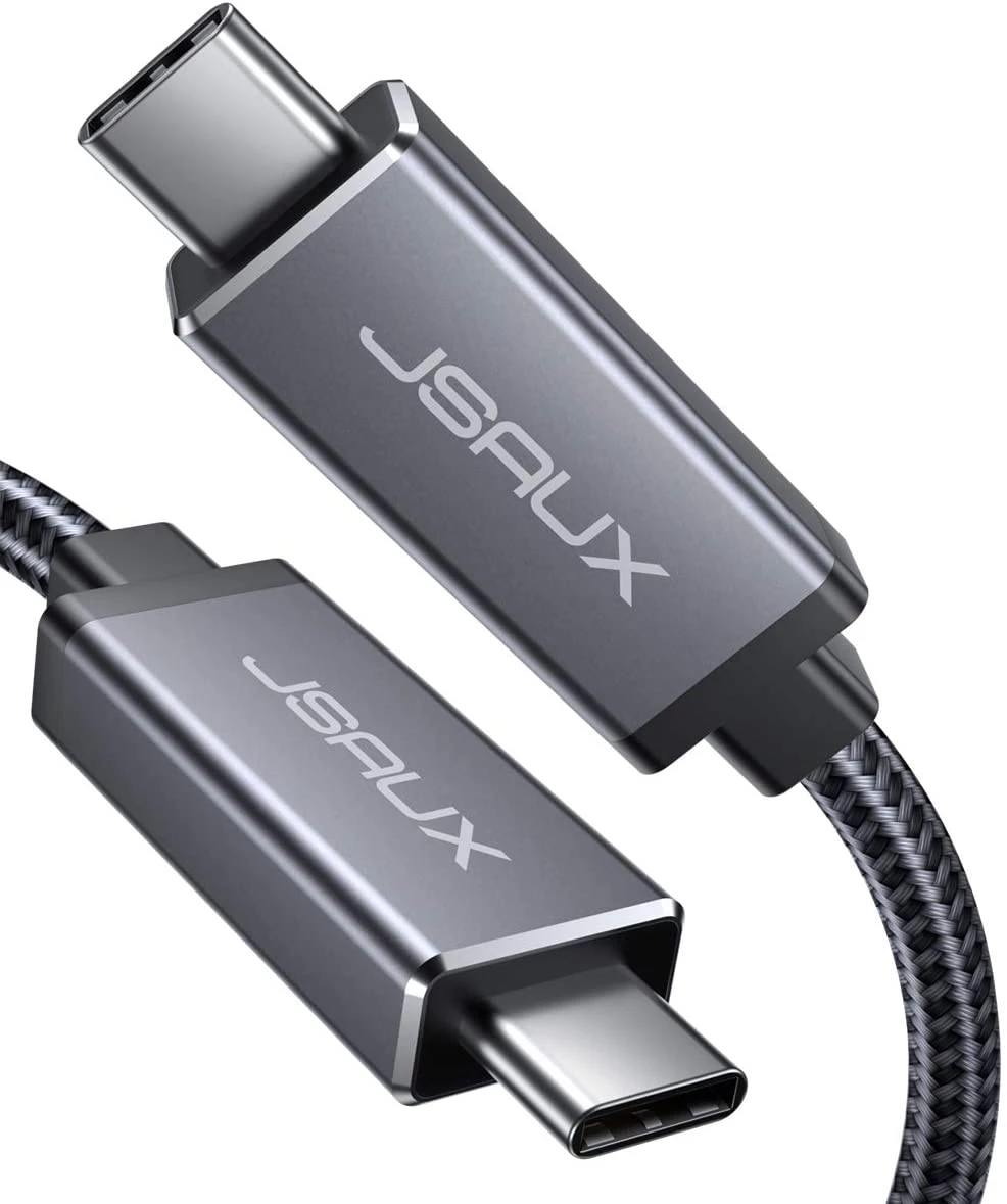 JSAUX Thunderbolt 3 Cable TB3 3.3ft/40Gbps/5K (USB-C to USB-C) - Grey (KJCTCTB)