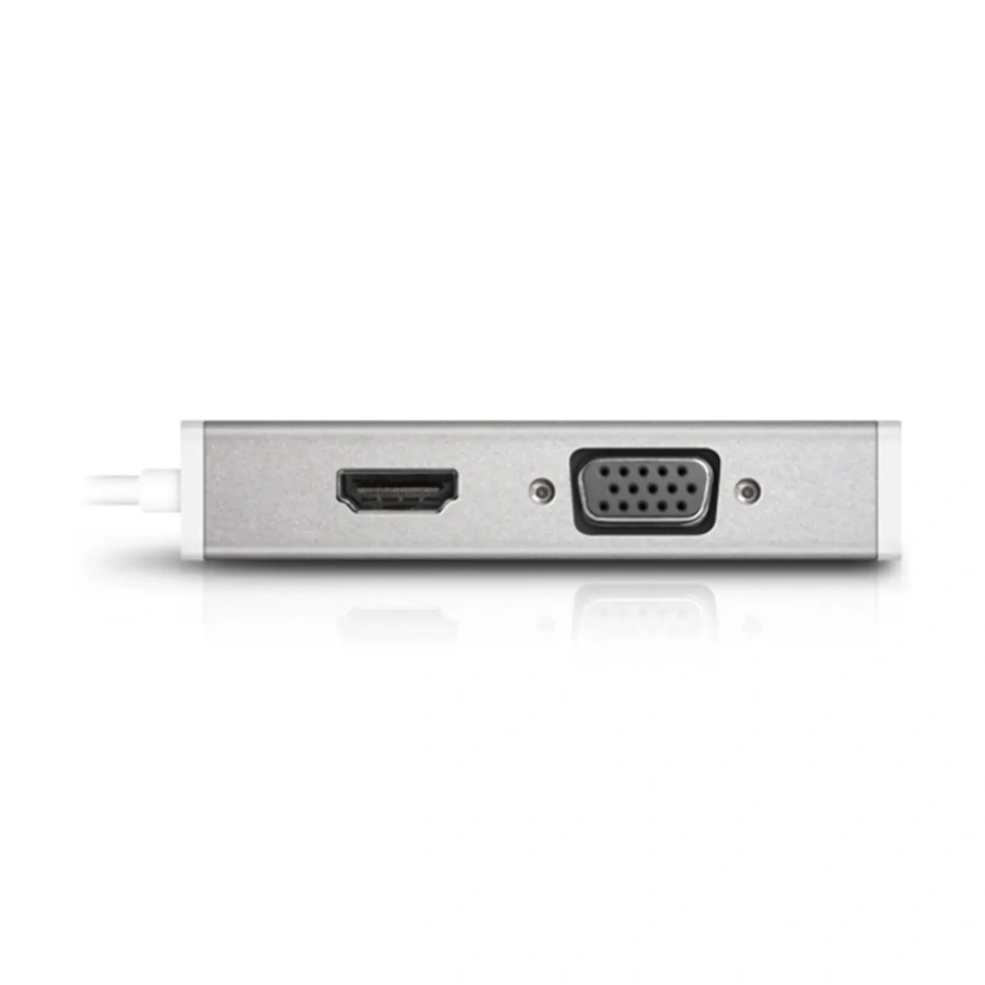 Адаптер Macally Mini DisplayPort to 3-in1 DVI / HDMI / VGA 4K - White (MD-3N1-4K)
