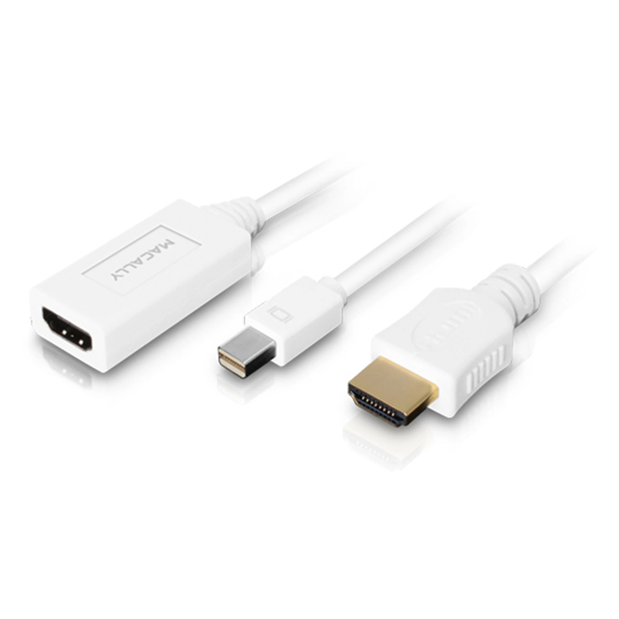 Адаптер Macally Mini DisplayPort to HDMI 4K with HDMI cable 180 cm - White (MD-HD6C-4K)