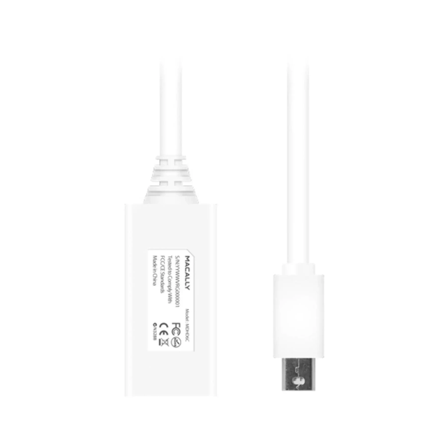 Адаптер Macally Mini DisplayPort to HDMI 4K with HDMI cable 180 cm - White (MD-HD6C-4K)
