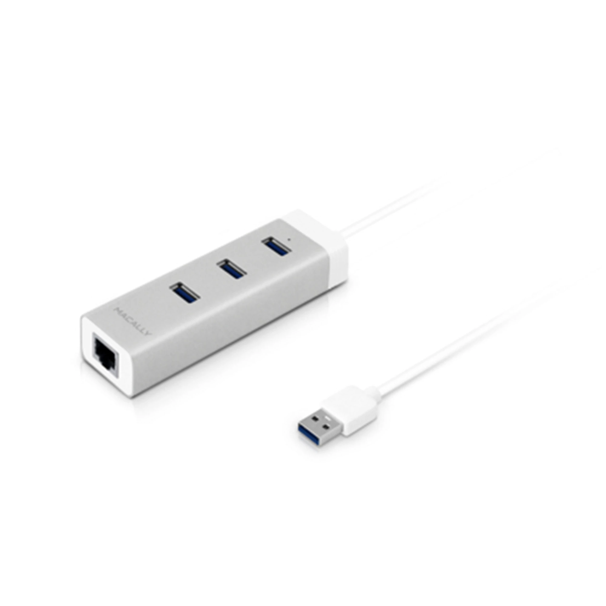 Хаб Macally USB 3.0 to 3 port USB 3.0 with Gigabit Ethernet adapter (U3HUBGBA)