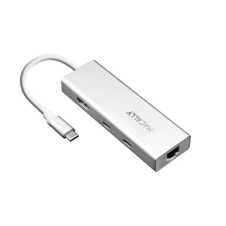 Адаптер Macally USB-C to 2x USB-A/USB-C/4K HDMI/Ethernet (UCDOCK)
