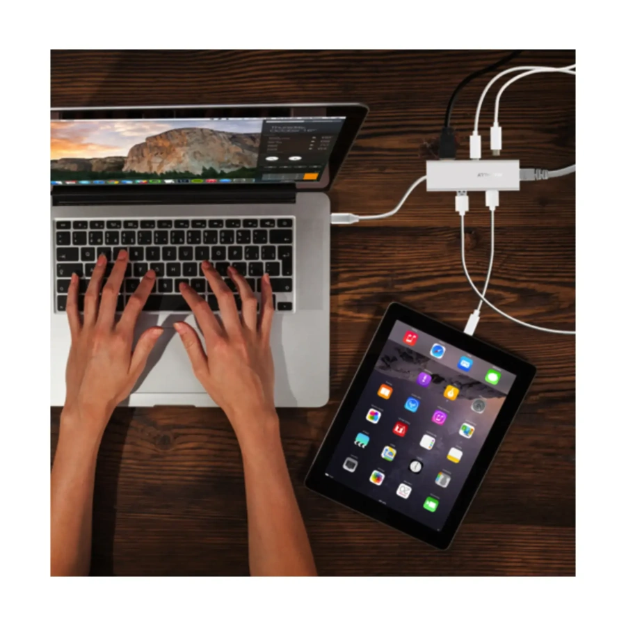 Адаптер Macally USB-C to 2x USB-A/USB-C/4K HDMI/Ethernet (UCDOCK)