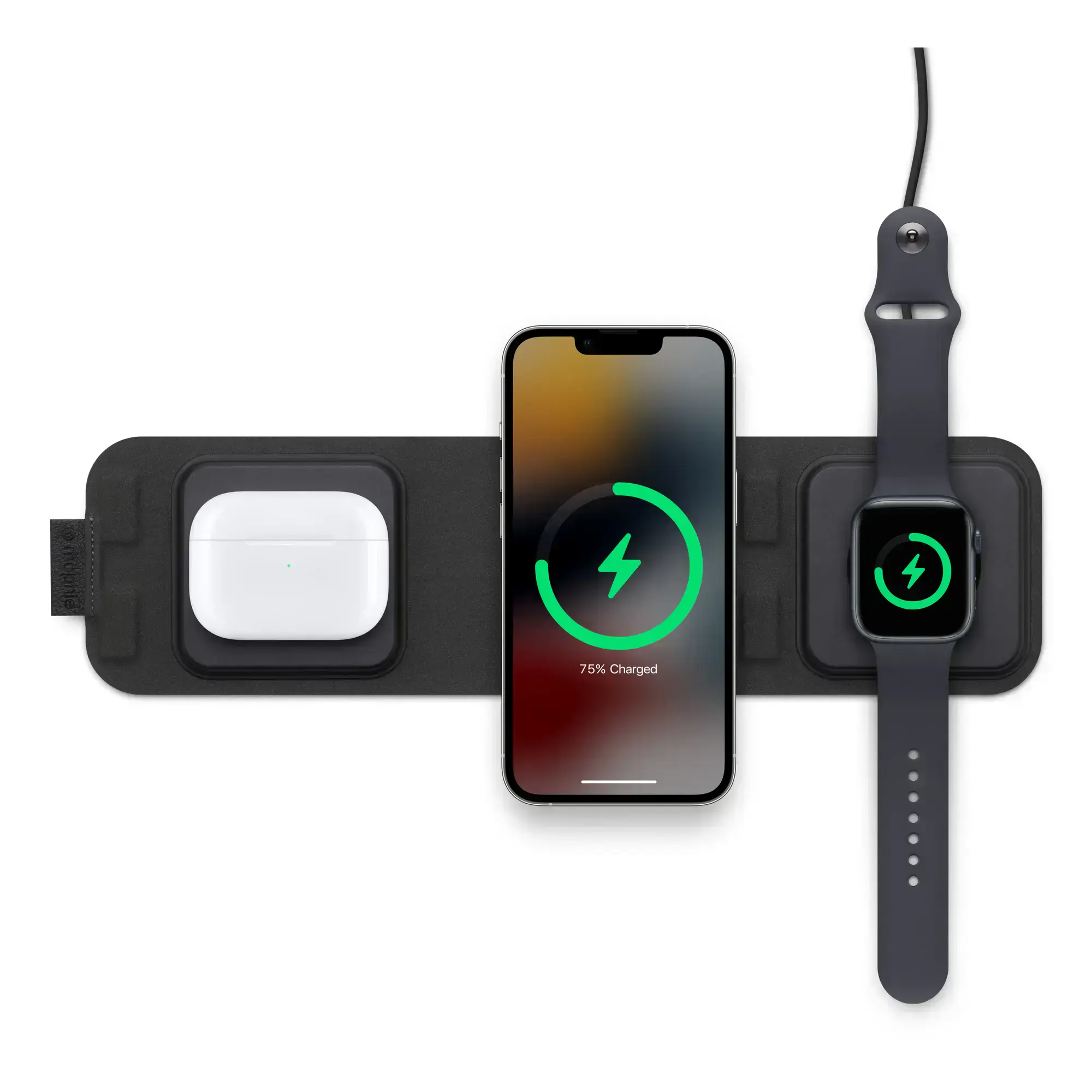 Дорожній зарядний пристрій Mophie 3-in-1 Travel Charger with MagSafe (401308654) US Plug