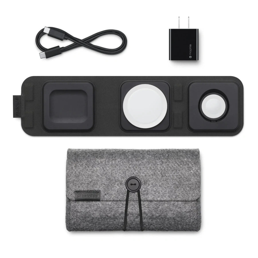 Дорожній зарядний пристрій Mophie 3-in-1 Travel Charger with MagSafe (401308654) EU Plug