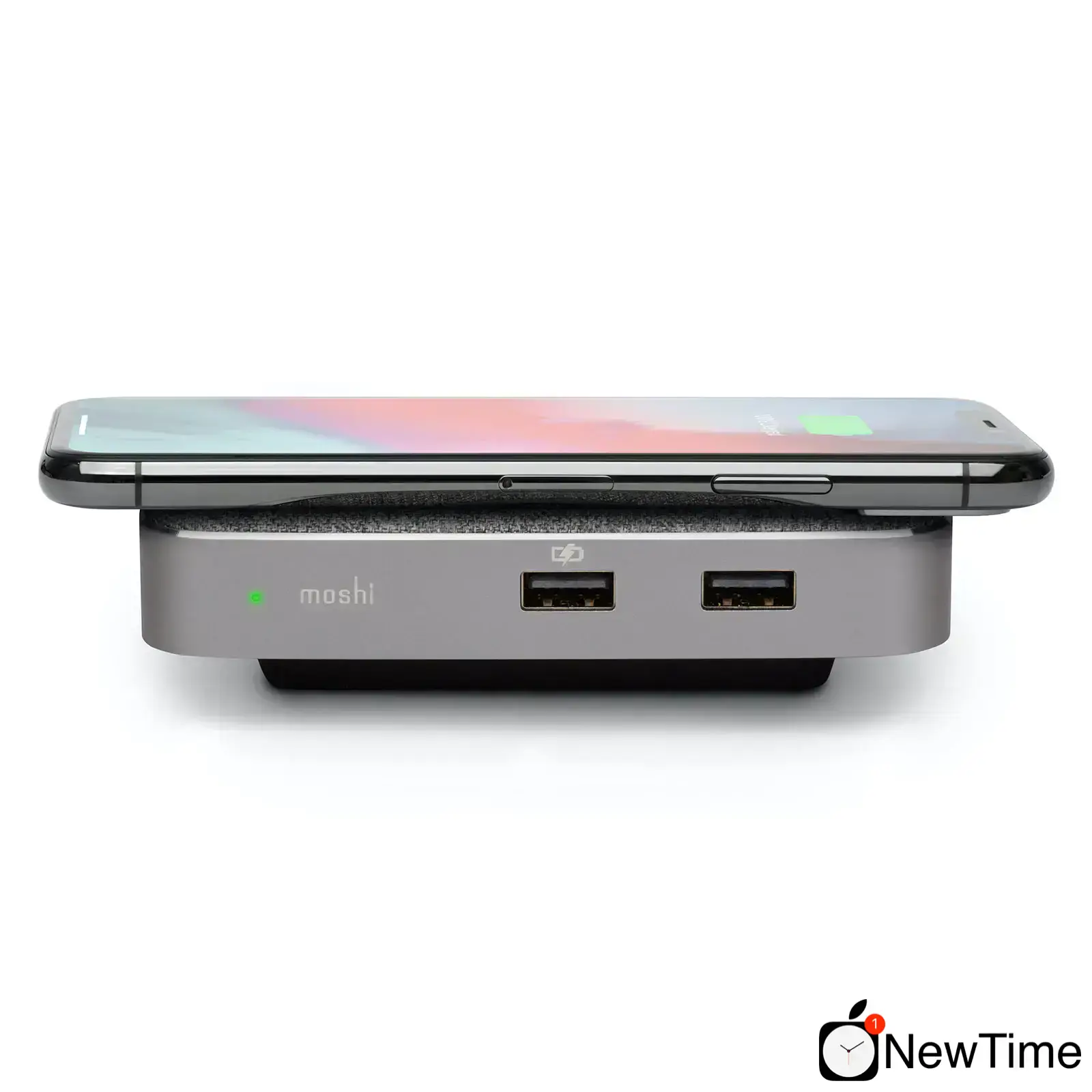 Док-станція + бездротова зарядка Moshi Symbus Q Compact USB-C Dock + Wireless Charging Silver (99MO084216)