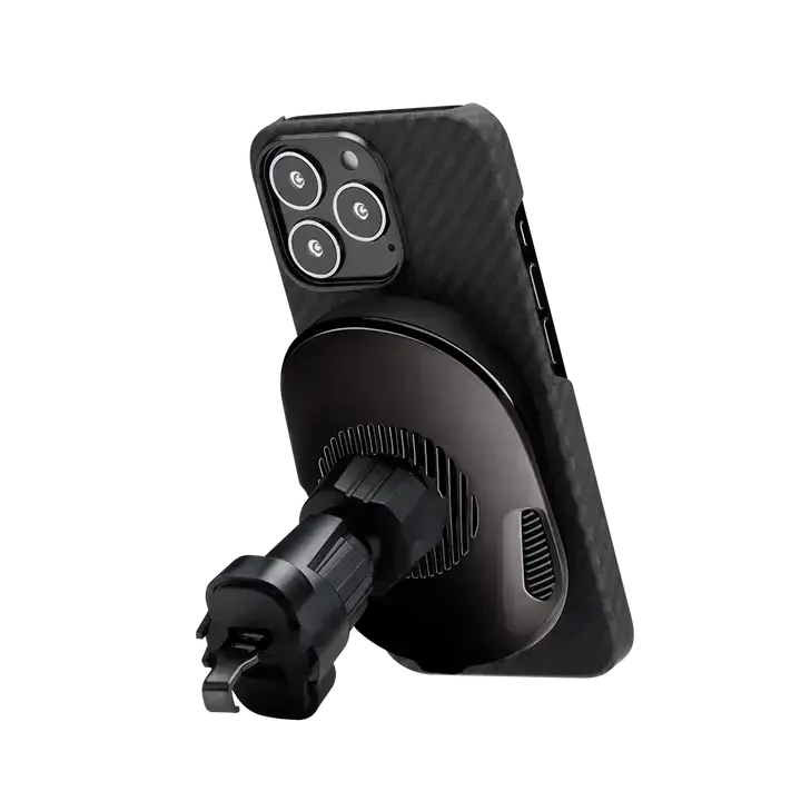 Автомобільне кріплення з бездротовою зарядкою Pitaka MagEZ Car Mount Pro Car Vent Black (CM4001Q)