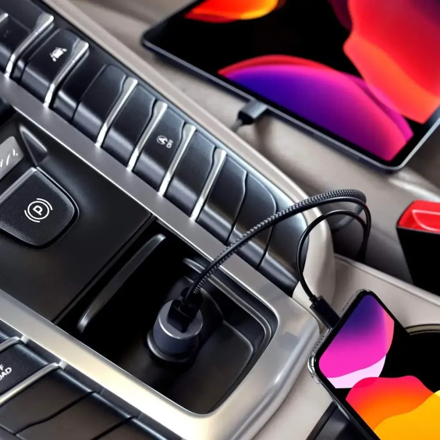 Автомобильное зарядное устройство Satechi 72W Type-C PD Car Charger Space Grey (ST-TCPDCCM)