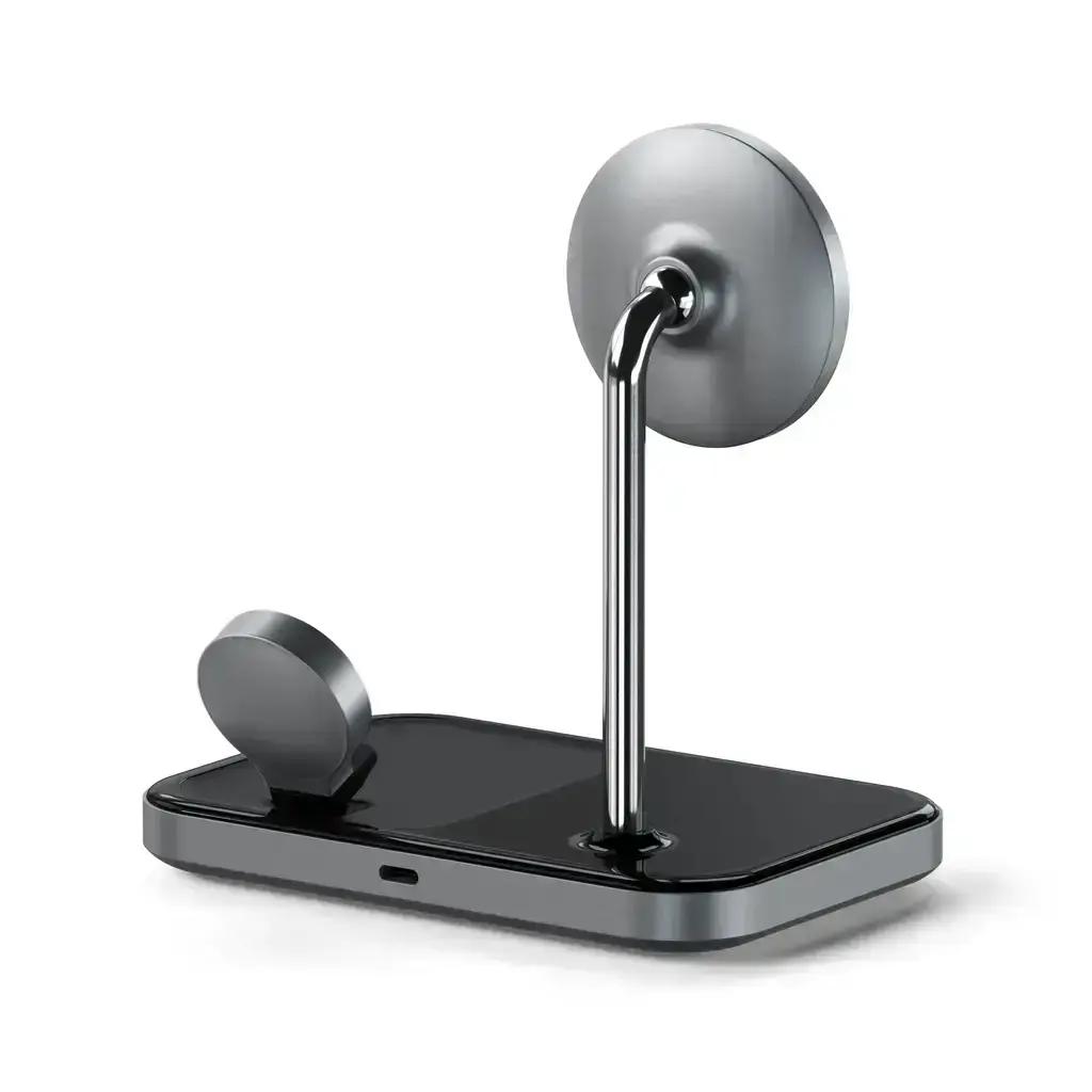 Беспроводное зарядное устройство Satechi Aluminum 3 in 1 Magnetic Wireless Charging Stand Space Gray (ST-WMCS3M)