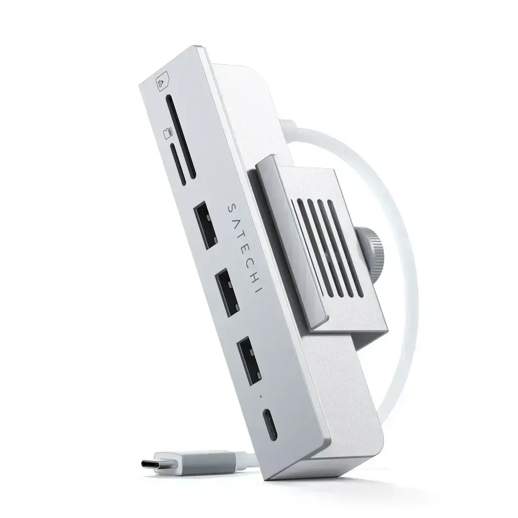 Satechi Aluminum Type-C Clamp Hub for iMac 24" - Silver (ST-UCICHS)