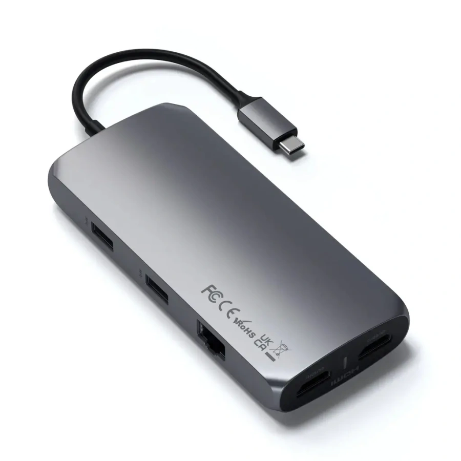 Satechi Aluminum USB-C Multi-Port MX Adapter Space Gray (ST-UCMXAM)
