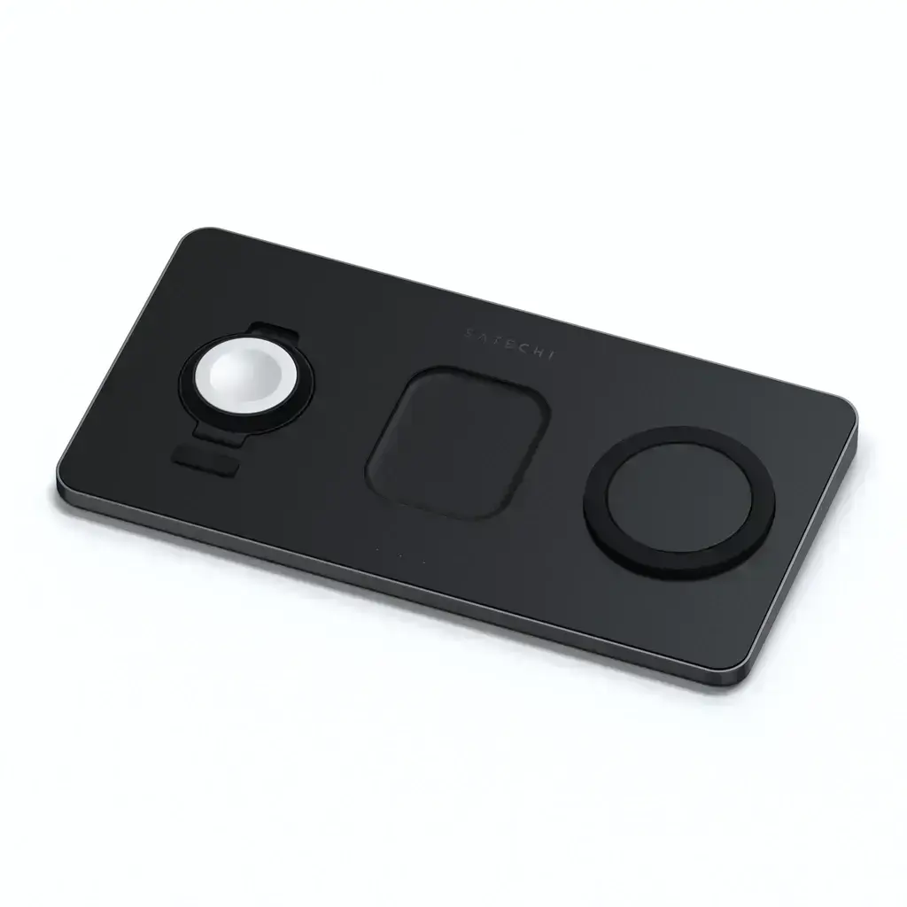 Бездротовий зарядний пристрій Satechi Trio Wireless Charging Pad Space Grey (ST-X3TWCPM)
