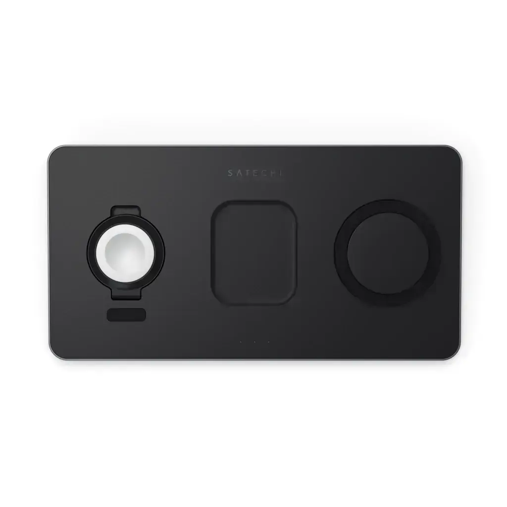 Бездротовий зарядний пристрій Satechi Trio Wireless Charging Pad Space Grey (ST-X3TWCPM)