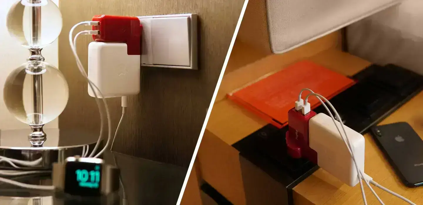 Универсальный дорожный адаптер Twelve South PlugBug Duo для MacBook + зарядное устройство для двух iPhone/iPad/USB