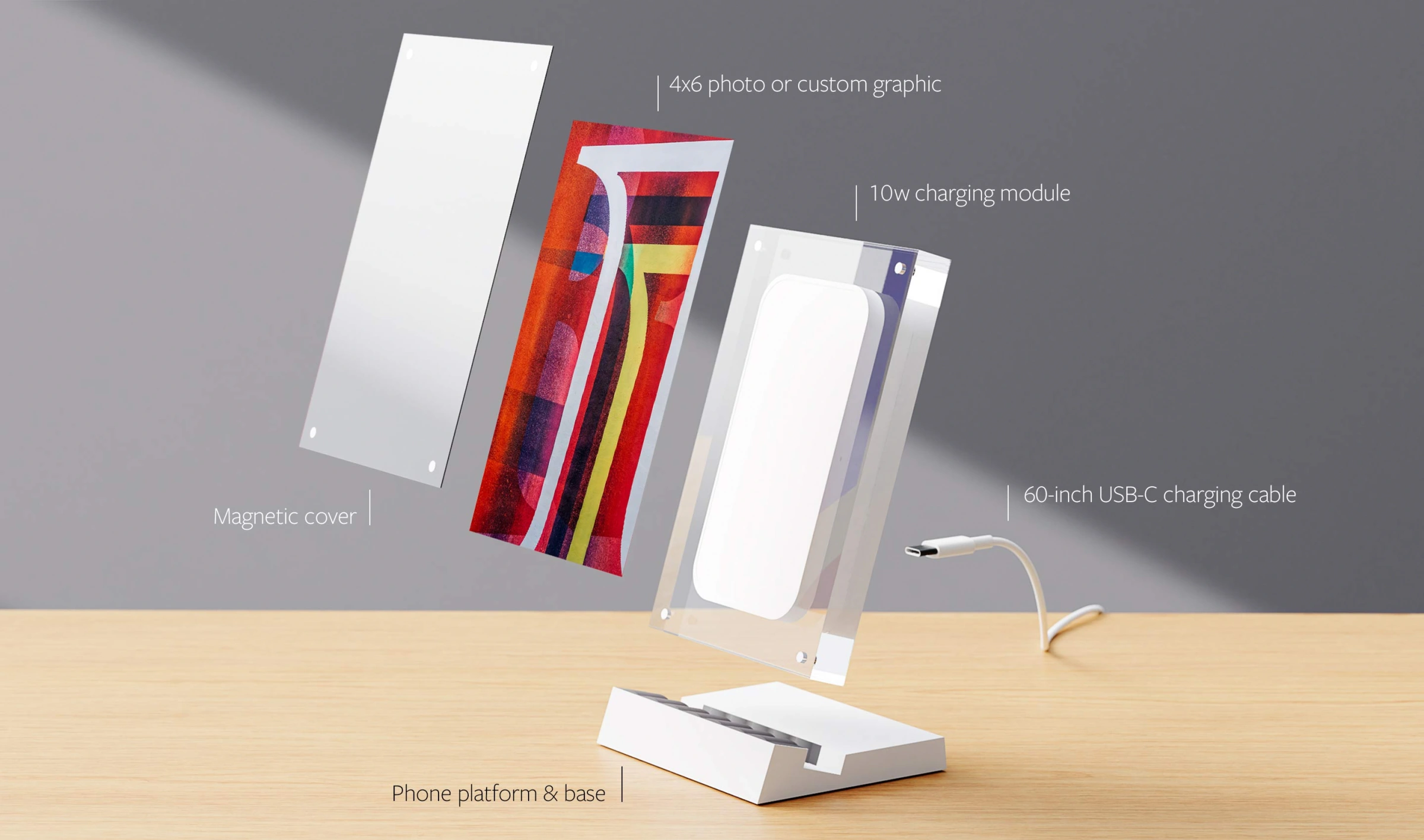 Беспроводное зарядное устройство Twelve South PowerPic mod - White (B09FYHP8C8)