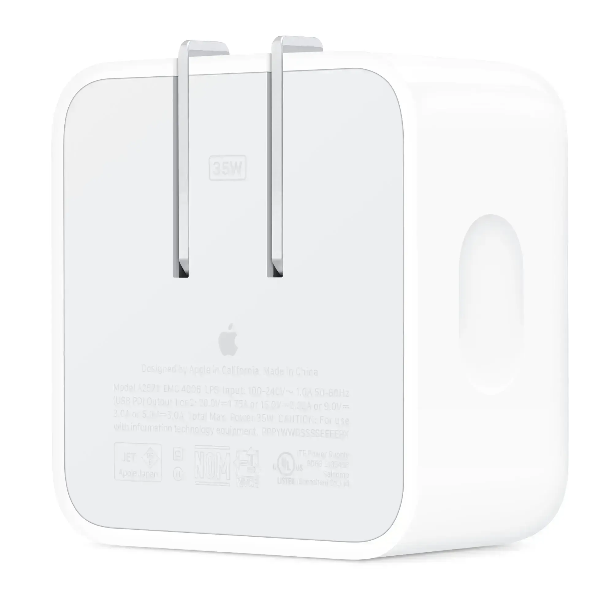 Apple 35W Dual USB-C Port Compact Power Adapter (MNWM3) USA