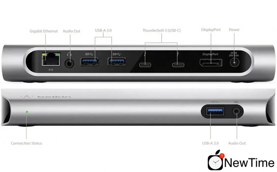 Док-станція Belkin Thunderbolt 2 Express HD Dock для Mac і PC (F4U085TT)