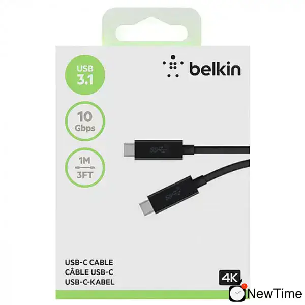 Кабель Belkin USB 3.1 USB-C to USB-C 1 м (F2CU030bt1M-BLK)