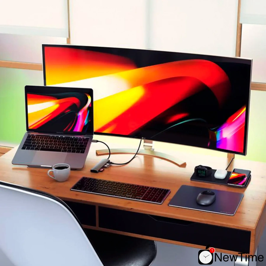 Satechi Aluminum Type-C Slim Multi-Port with Ethernet Adapter Black (ST-UCSMA3K)