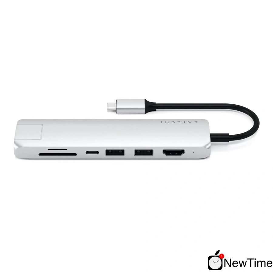 Satechi Slim Multi-Port with Ethernet Adapter Silver (ST-UCSMA3S)