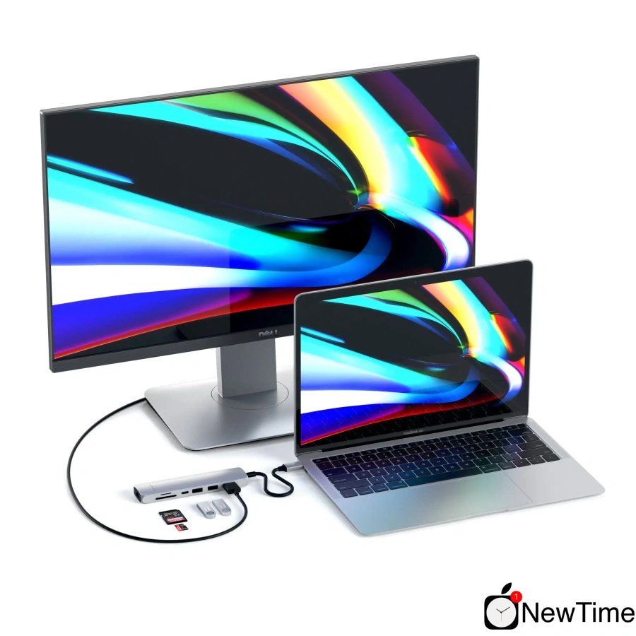 Satechi Slim Multi-Port with Ethernet Adapter Silver (ST-UCSMA3S)