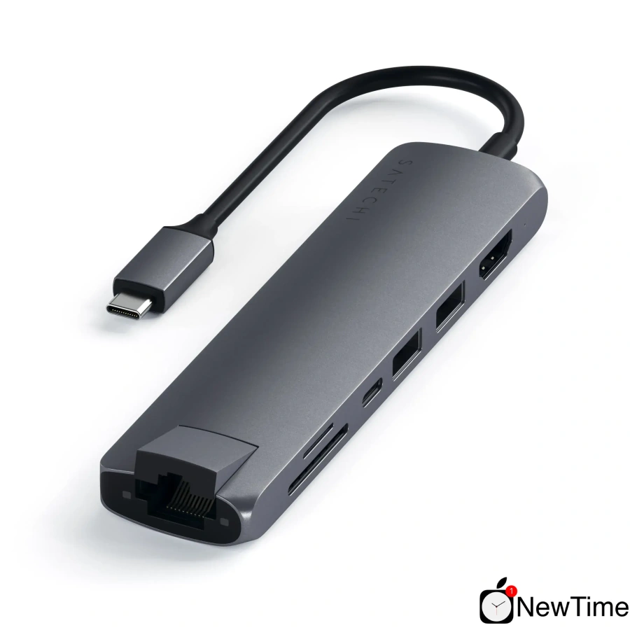 Satechi Slim Multi-Port with Ethernet Adapter Space Gray (ST-UCSMA3M)