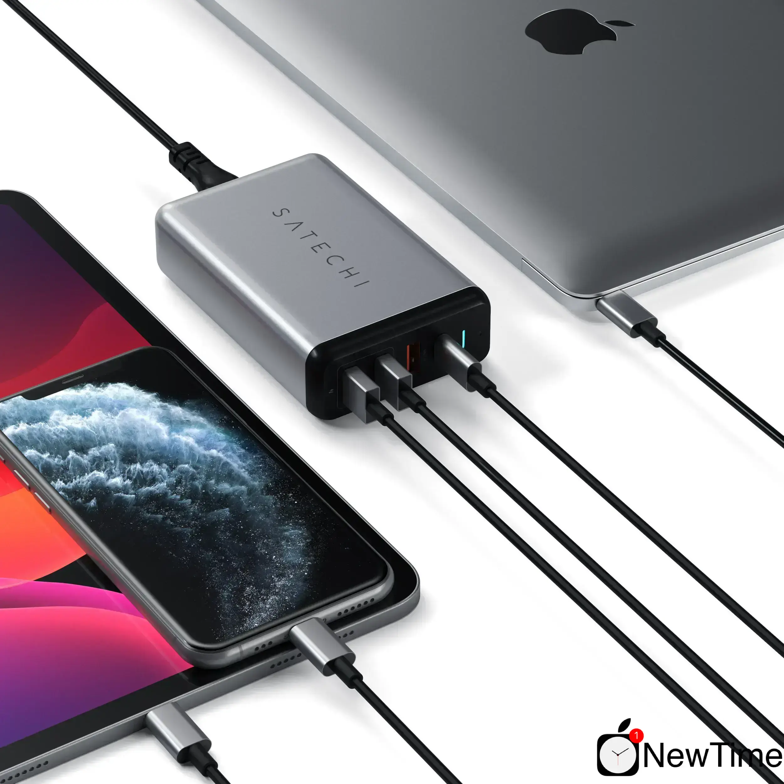 Сетевое зарядное устройство Satechi USB-C 75W Travel Charger Space Gray (ST-MCTCAM)