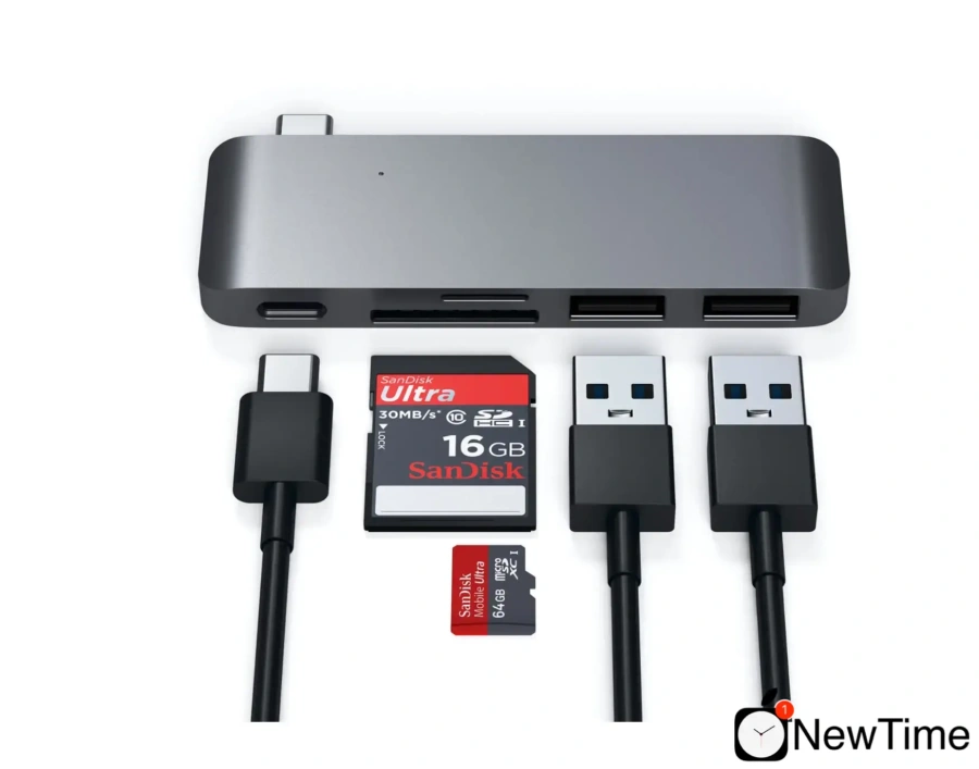 Satechi Type-C USB 3.0 Passthrough Hub Space Gray (ST-TCUPM)