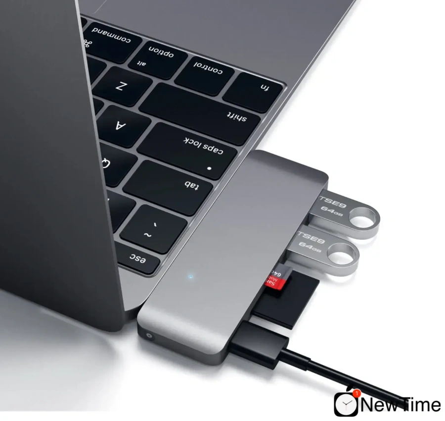 Satechi Type-C USB 3.0 Passthrough Hub Space Gray (ST-TCUPM)