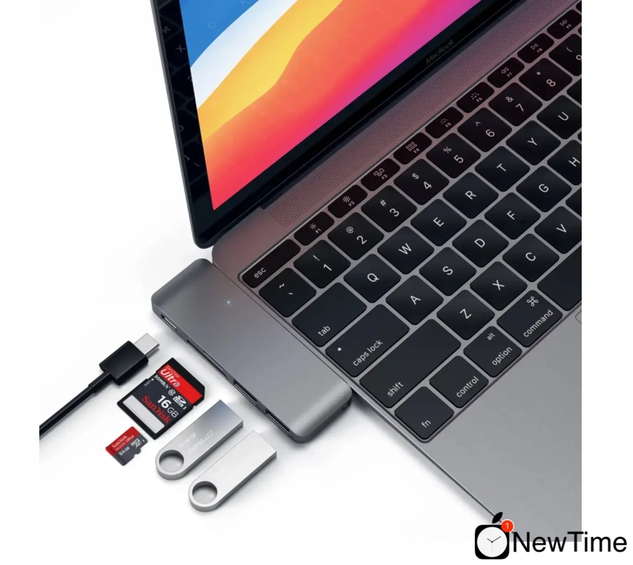 Satechi Type-C USB 3.0 Passthrough Hub Space Gray (ST-TCUPM)