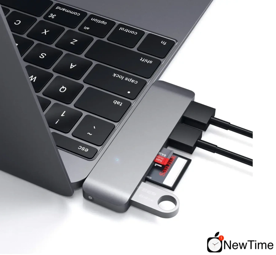 Satechi Type-C USB 3.0 3-in-1 Combo Hub Space Gray (ST-TCUHM)