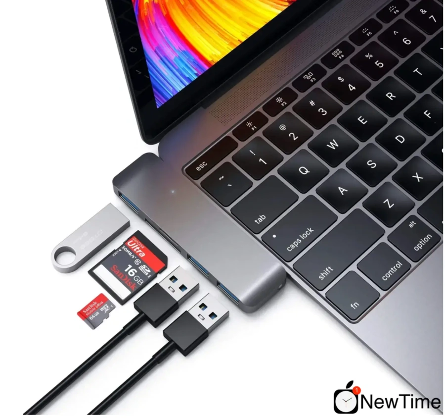 Satechi Type-C USB 3.0 3-in-1 Combo Hub Space Gray (ST-TCUHM)