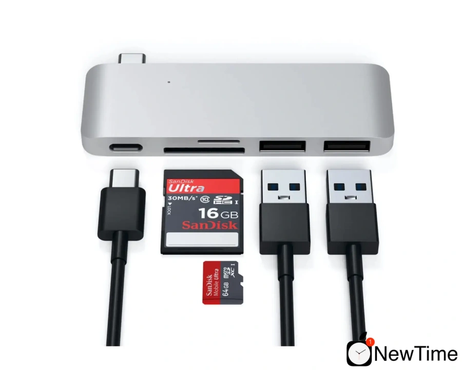 Satechi Type-C USB 3.0 Passthrough Hub Silver (ST-TCUPS)