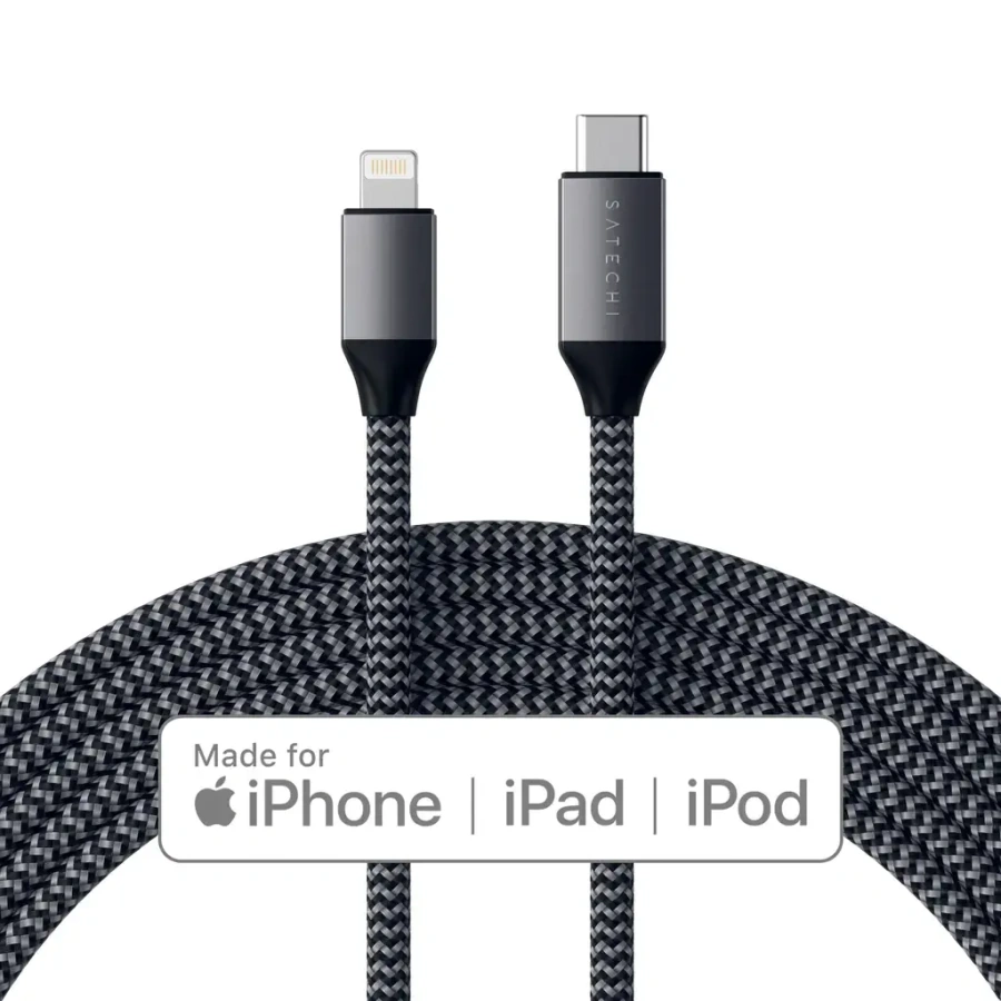 Satechi USB-C to Lightning Cable Space Gray (1.8 m) (ST-TCL18M)