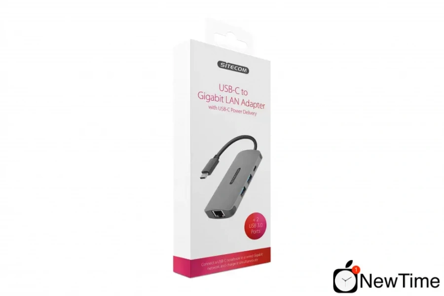 Sitecom USB-C to Gigabit LAN Adapter with USB-C to Power Delivery + 2 USB 3.0 (CN-378)