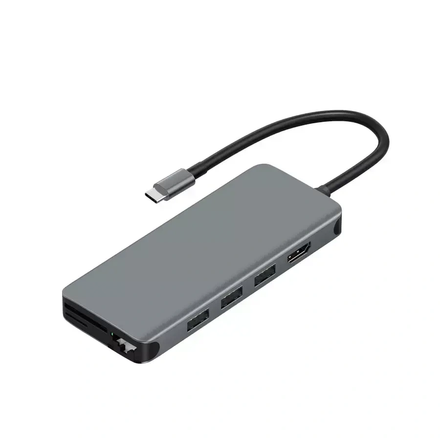 WIWU Alpha 12 in 1 USB-C Hub Gray