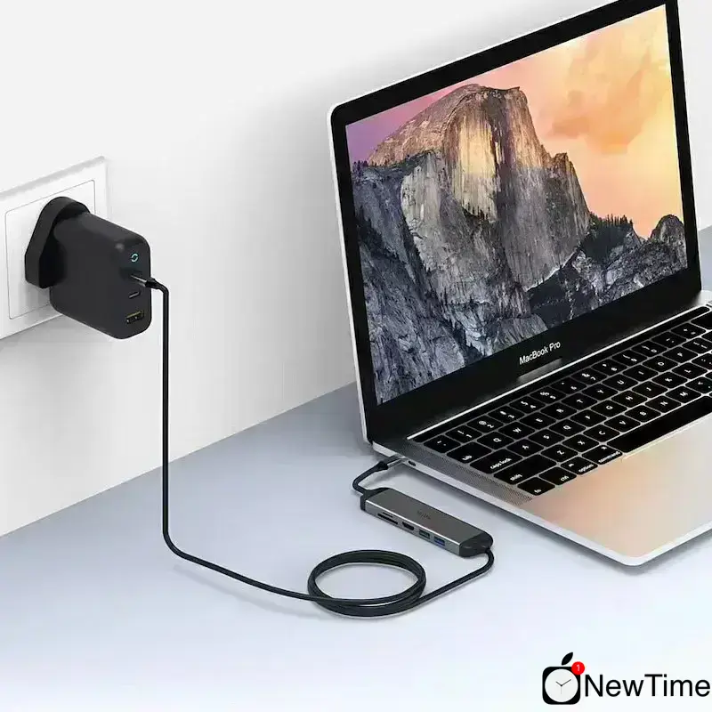 WiWU Alpha A521H 5 in 1 USB-C Hub Gray
