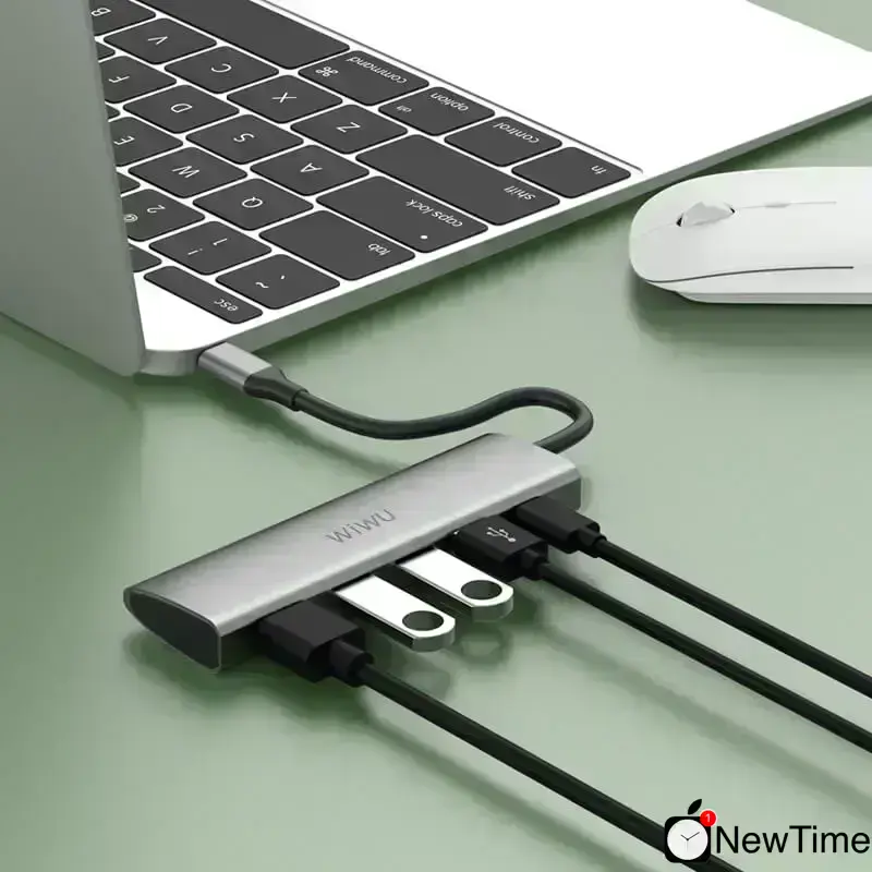 WiWU Alpha A531H 5 in 1 USB-C Hub Gray