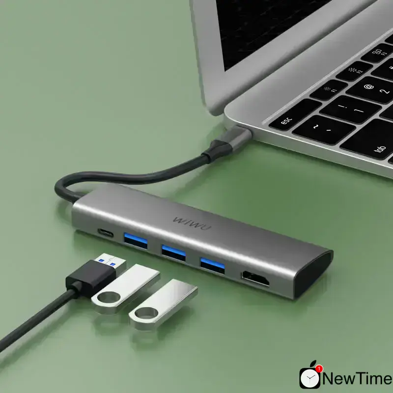WiWU Alpha A531H 5 in 1 USB-C Hub Gray
