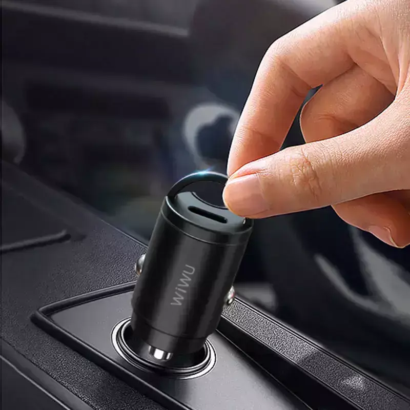 Автомобильная зарядка Wiwu Quick Charge Type-C PD Black (PC300)