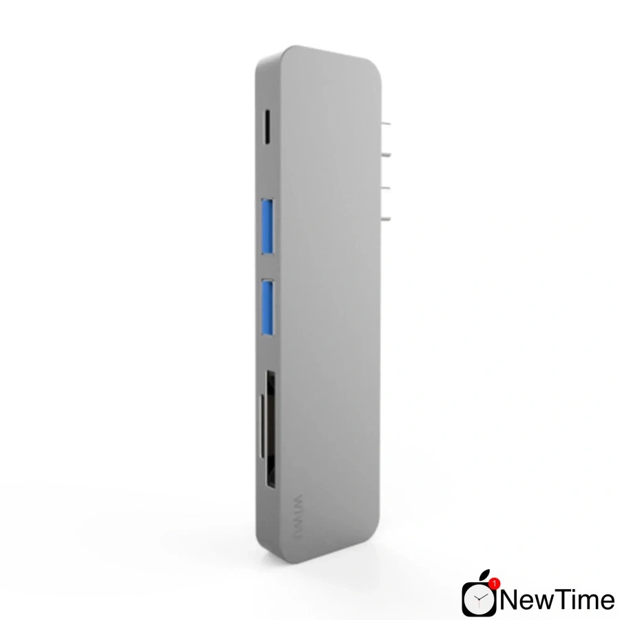 WiWU T8 Lite 5 in 1 USB-C Hub Gray