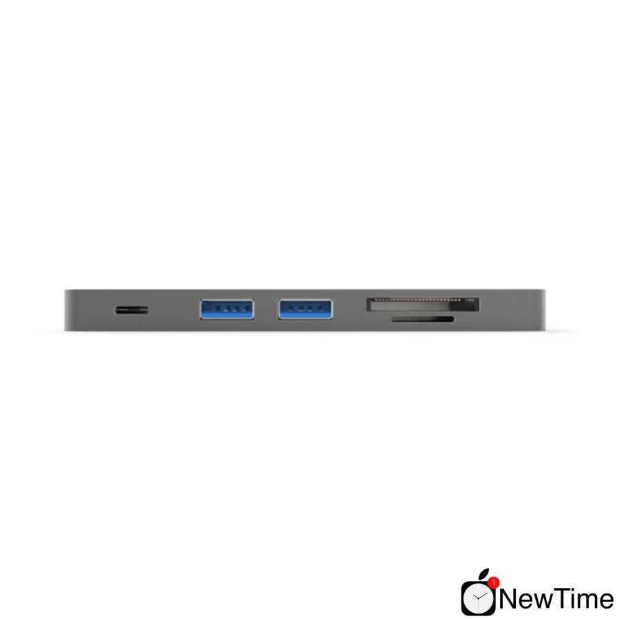 WiWU T8 Lite 5 in 1 USB-C Hub Gray