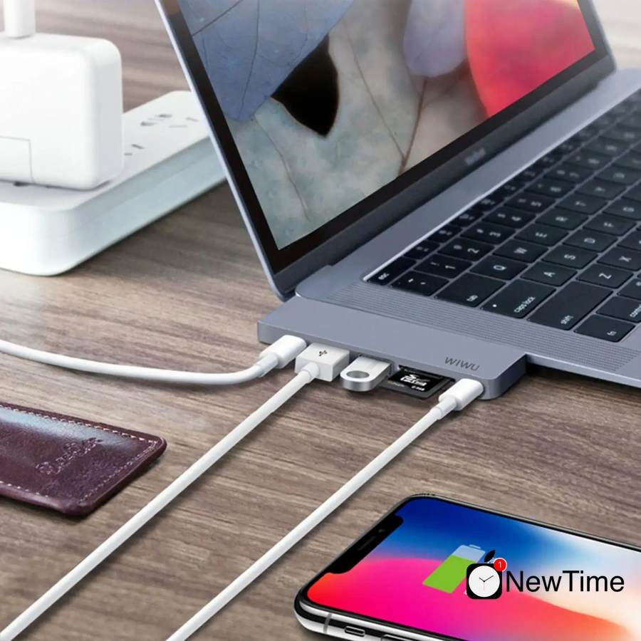 WiWU T8 7 in 1 USB-C Hub Gray
